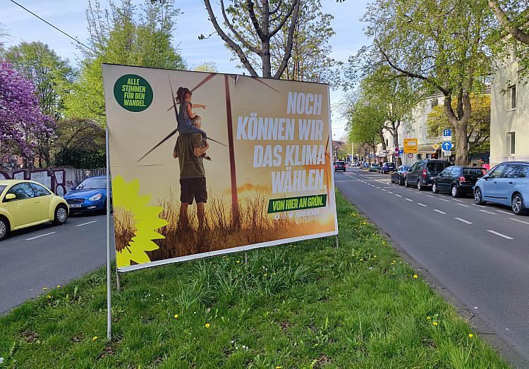 Grünen-Plakat zur NRW-Landtagswahl 2022, über dts Nachrichtenagentur