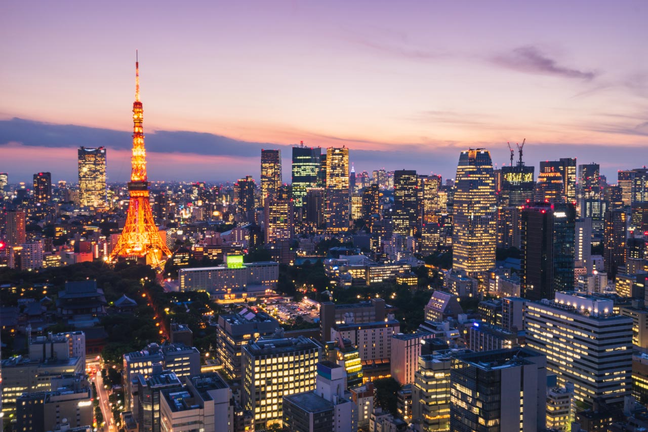 Skyline Tokyo in Japan.