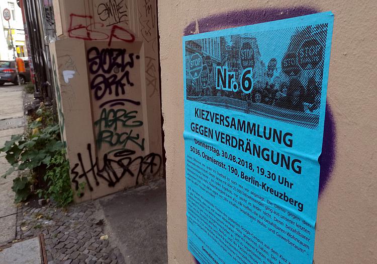 Organisierter Protest gegen Gentrifizierung, über dts Nachrichtenagentur