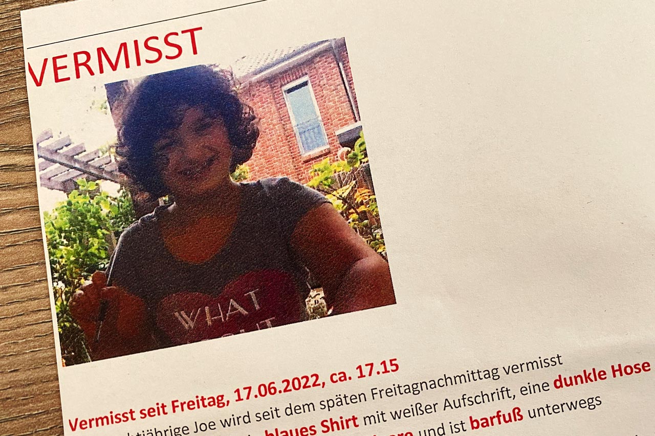 Oldenburgerinnen und Oldenburger haben sich an der Suche nach Joe beteiligt. Im gesamten Stadtgebiet wurden unter anderem Flyer verteilt.