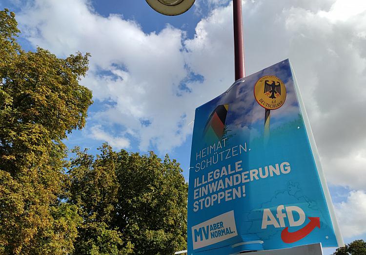 AfD-Plakat zur Landtagswahl Mecklenburg-Vorpommern 2021, über dts Nachrichtenagentur