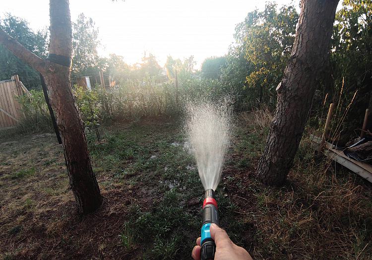 Rasen wird mit Wasser besprengt, über dts Nachrichtenagentur