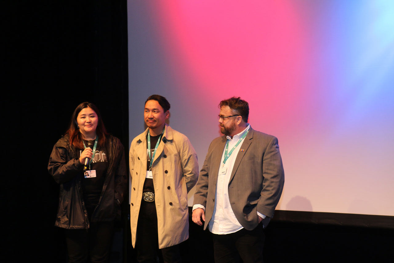 Die Crew vom mongolischen Slash-Film „Aberrance“ mit Regisseur Baatar Batsukh (m.) stellte sich den Fragen des Publikums.