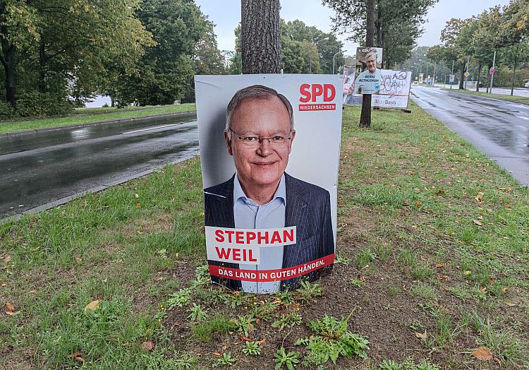 SPD-Wahlplakat zur Landtagswahl Niedersachsen 2022, über dts Nachrichtenagentur