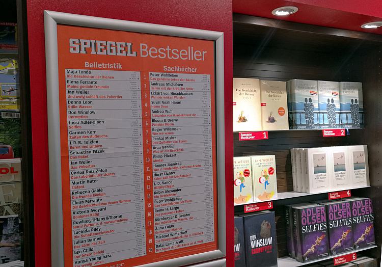 ´Spiegel´-Bestsellerliste in einer Buchhandlung, über dts Nachrichtenagentur