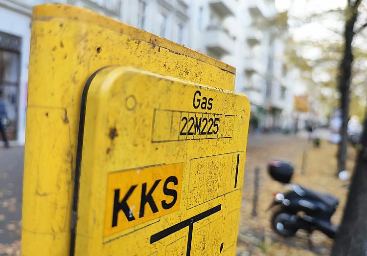 Gas-Hinweisschild, über dts Nachrichtenagentur