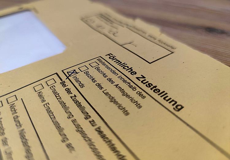 Förmliche Zustellung, über dts Nachrichtenagentur