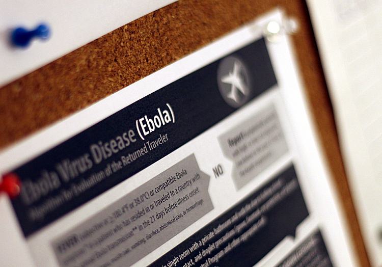 Ebola-Hinweisplakat, über dts Nachrichtenagentur