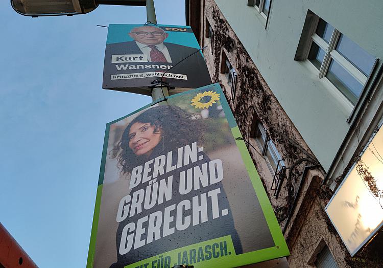 Wahlplakate zur Wiederholung der Berliner Abgeordnetenhauswahl am 12.02.2023, über dts Nachrichtenagentur