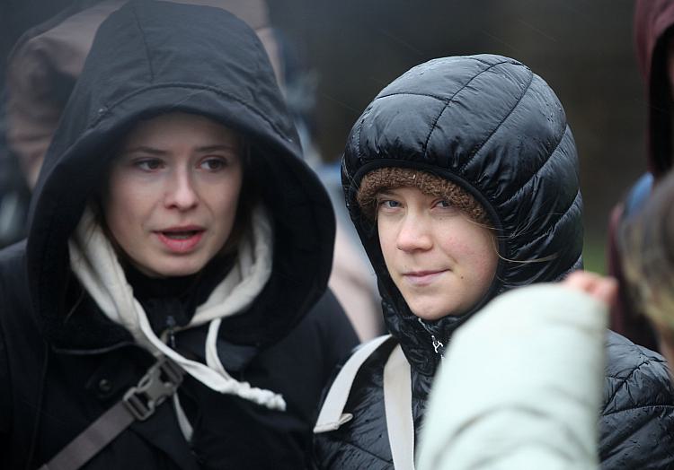 Luisa Neubauer und Greta Thunberg bei Demo bei Lützerath am 14.01.2023, über dts Nachrichtenagentur
