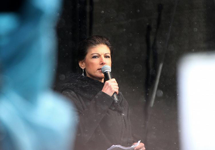 Sahra Wagenknecht auf Demo am 25.02.2023, über dts Nachrichtenagentur