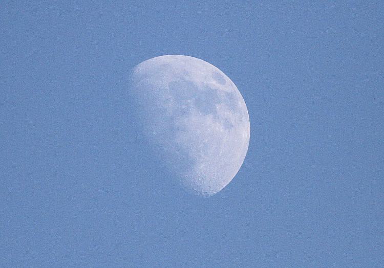 Mond, Mond bei Tageslicht, blauer Himmel, über dts Nachrichtenagentur