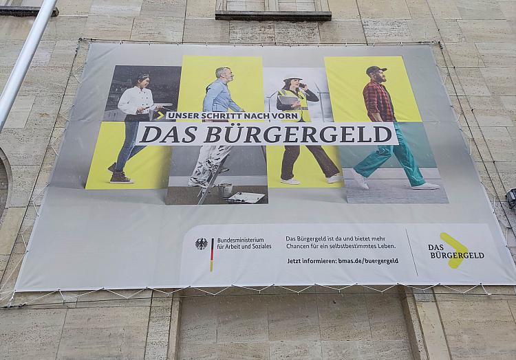 Werbung für das Bürgergeld, über dts Nachrichtenagentur