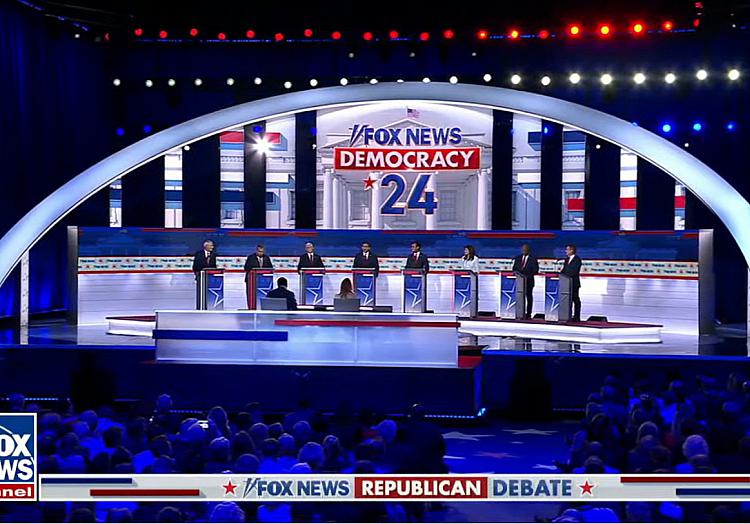 1. TV-Debatte der Republikaner am 23.08.2023 (TV-Bild), FoxNews, über dts Nachrichtenagentur