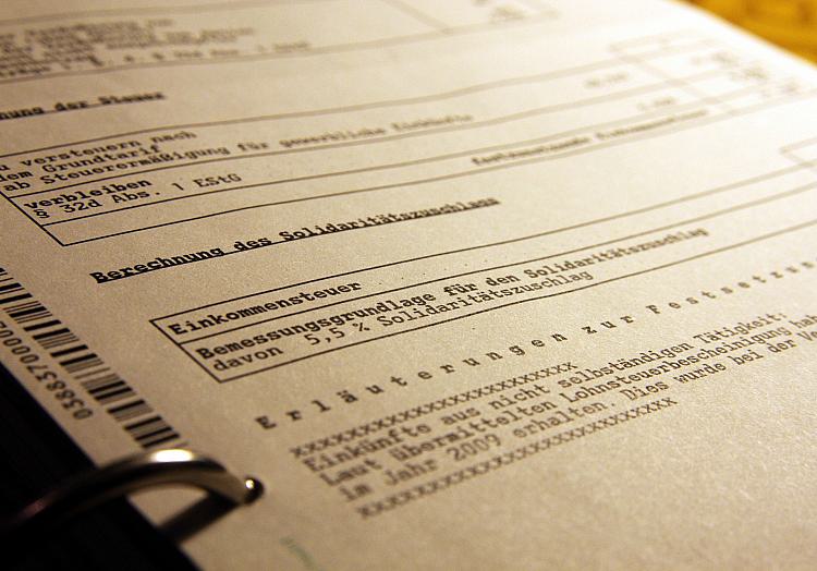 Steuerbescheid (Archiv), über dts Nachrichtenagentur
