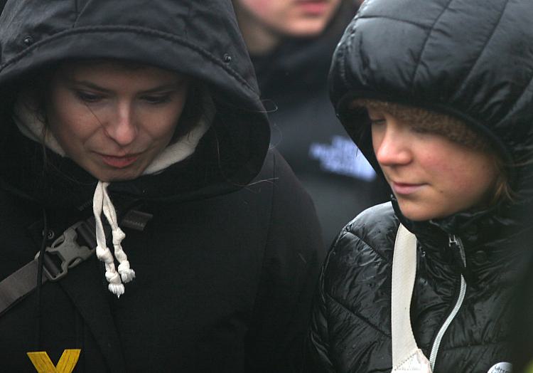 Luisa Neubauer und Greta Thunberg bei Demo bei Lützerath am 14.01.2023, über dts Nachrichtenagentur