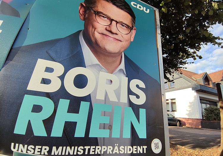 CDU-Wahlplakat zur Landtagswahl in Hessen 2023, über dts Nachrichtenagentur
