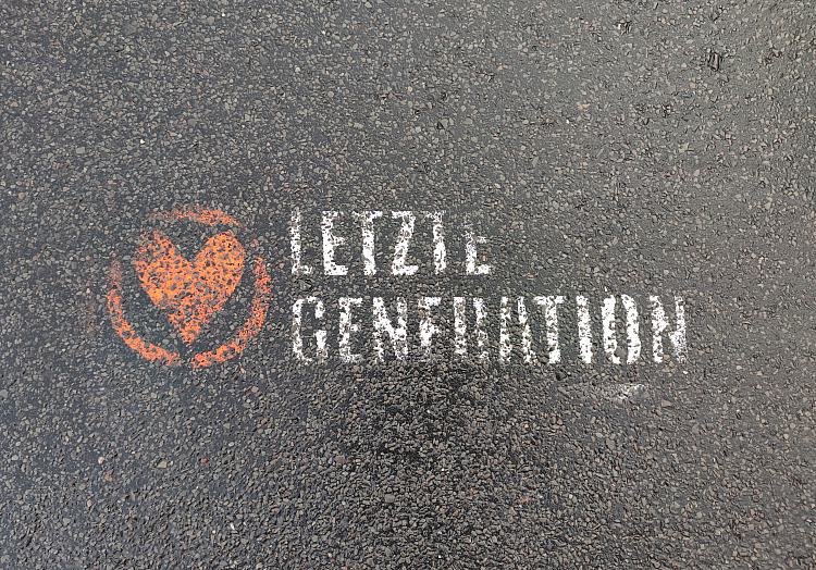 Logo der Letzten Generation am 28.10.2023, über dts Nachrichtenagentur