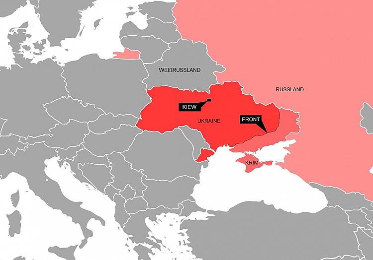 Frontverlauf in der Ukraine (Archiv), via dts Nachrichtenagentur