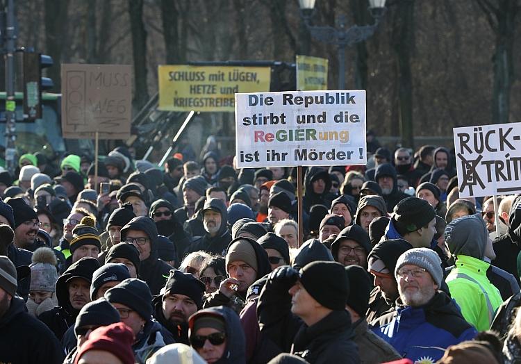 Bauernproteste am 08.01.2024, via dts Nachrichtenagentur