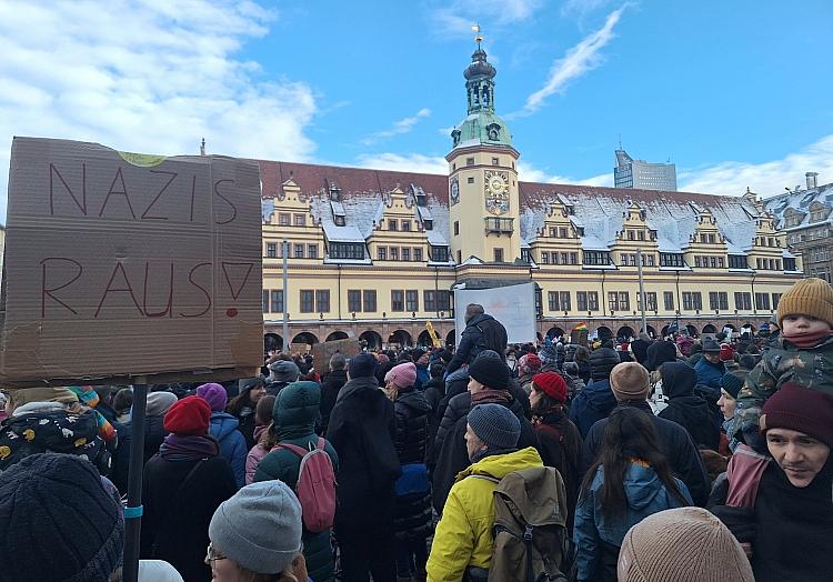 Demo gegen Rechtsextremismus am 21.01.2024, via dts Nachrichtenagentur