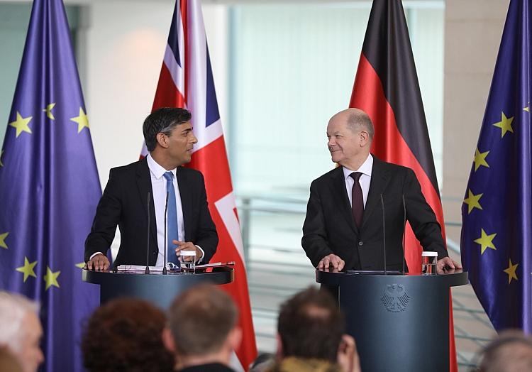 Rishi Sunak und Olaf Scholz am 24.04.2024, via dts Nachrichtenagentur