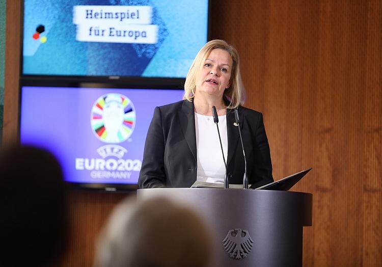 Nancy Faeser beim 100-Tage-Countdown-Event zur Fußball-Europameisterschaft 2024(Archiv), via dts Nachrichtenagentur