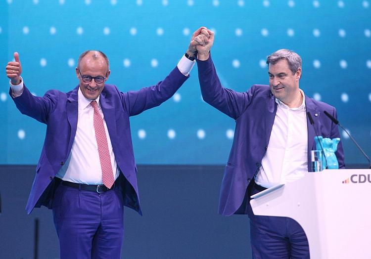 Friedrich Merz und Markus Söder beim Parteitag im Mai 2024, via dts Nachrichtenagentur