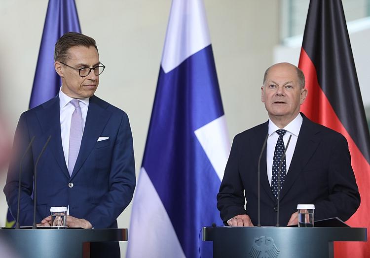 Alexander Stubb und Olaf Scholz am 08.05.2024, via dts Nachrichtenagentur