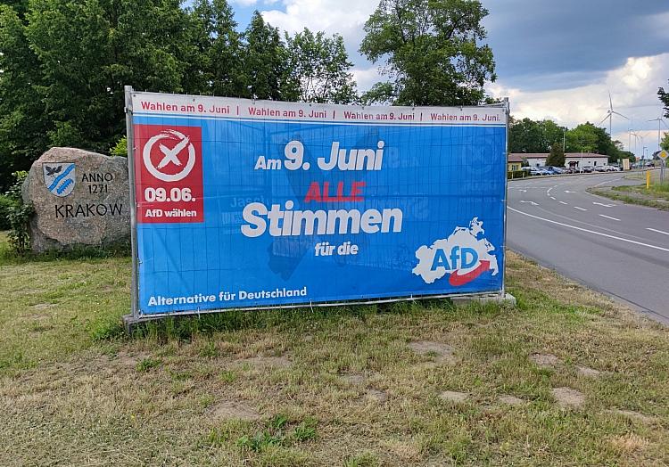 AfD-Wahlplakat in Mecklenburg-Vorpommern am 19.05.2024, via dts Nachrichtenagentur