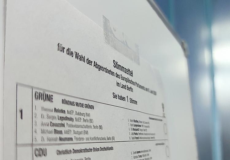 Stimmzettel zur Europawahl in einem Wahllokal am 09.06.2024, via dts Nachrichtenagentur