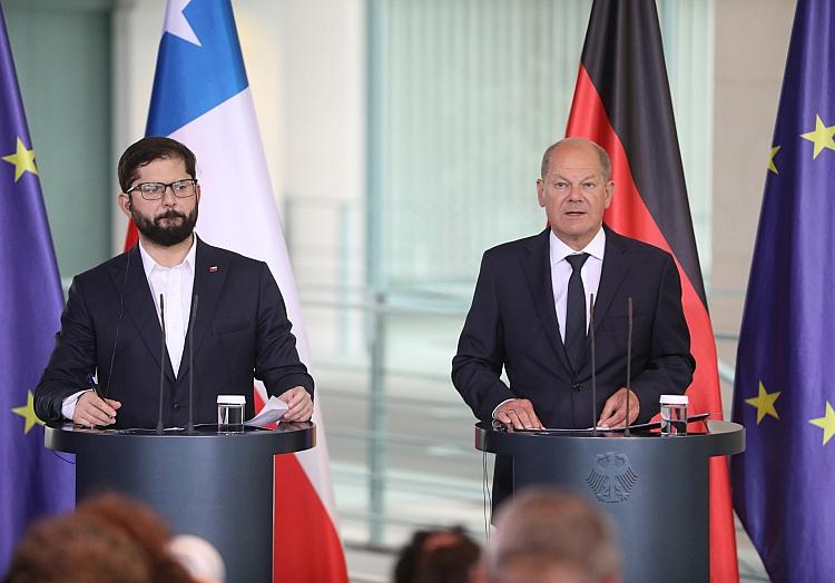 Gabriel Boric Font und Olaf Scholz am 10.06.2024, via dts Nachrichtenagentur