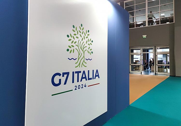 Logo von G7-Gipfel im Juni 2024, via dts Nachrichtenagentur