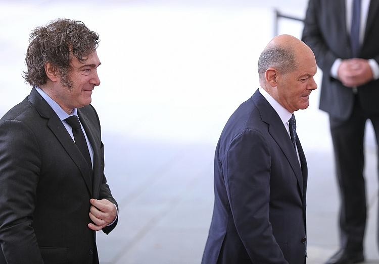 Javier Milei und Olaf Scholz am 23.06.2024, via dts Nachrichtenagentur