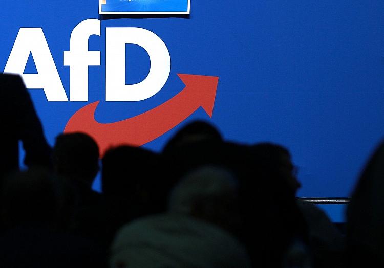 Logo auf AfD-Parteitag (Archiv), via dts Nachrichtenagentur