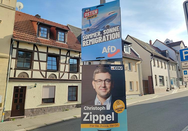 Wahlplakate von AfD und CDU zur Landtagswahl in Thüringen (Archiv), via dts Nachrichtenagentur