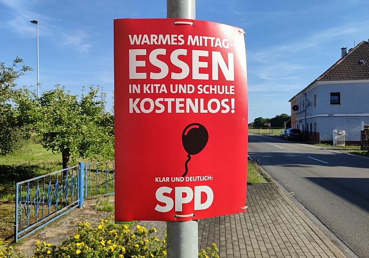 SPD-Wahlplakat zur Landtagswahl in Thüringen (Archiv), via dts Nachrichtenagentur