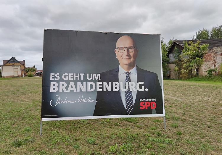 SPD-Wahlplakat mit Dietmar Woidke zur Landtagswahl in Brandenburg (Archiv), via dts Nachrichtenagentur