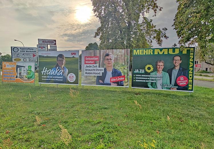 Wahlplakate zur Landtagswahl in Brandenburg (Archiv), via dts Nachrichtenagentur