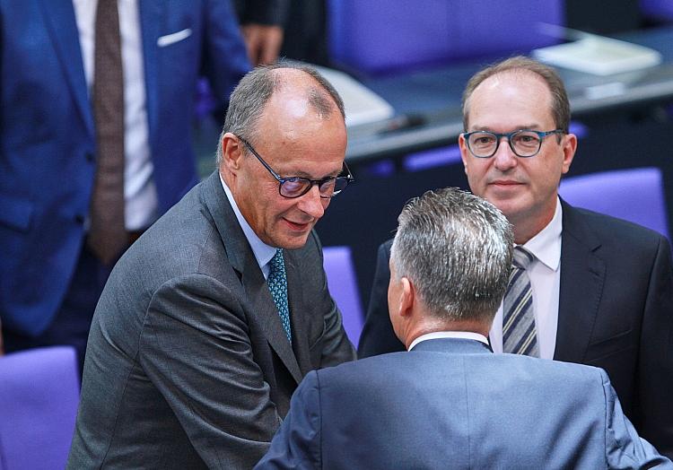 Friedrich Merz, Thorsten Frei, Alexander Dobrindt am 10.09.2024, via dts Nachrichtenagentur