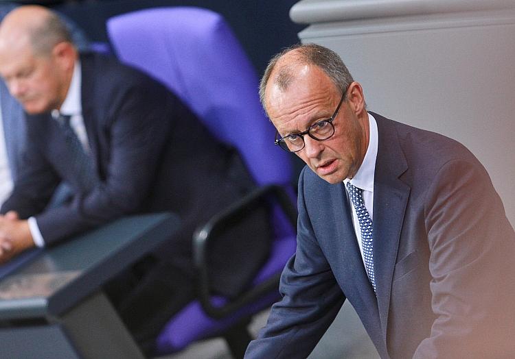 Olaf Scholz und Friedrich Merz am 11.09.2024, via dts Nachrichtenagentur