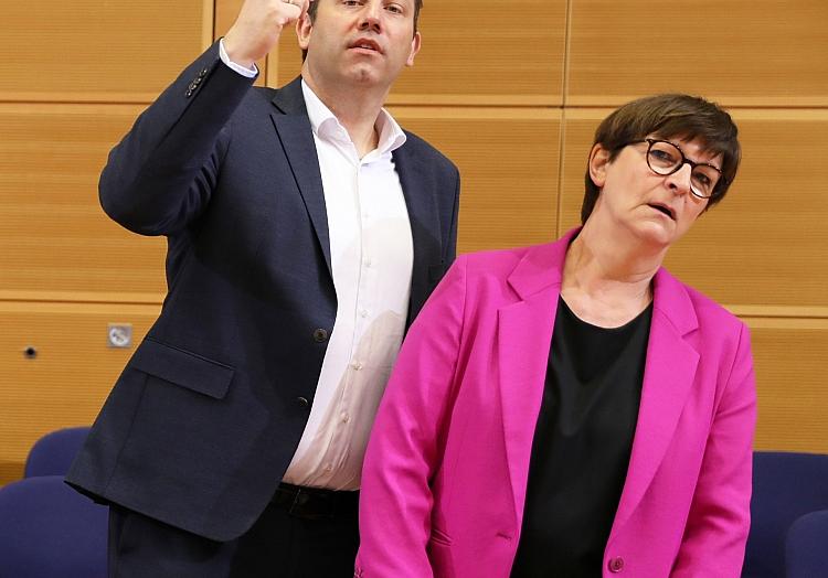 Lars Klingbeil und Saskia Esken (Archiv), via dts Nachrichtenagentur