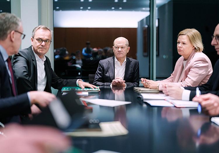 Olaf Scholz bei Besprechung nach Anschlag von Aschaffenburg am 22.01.2025, Denzel, Jesco/BPA via dts Nachrichtenagentur