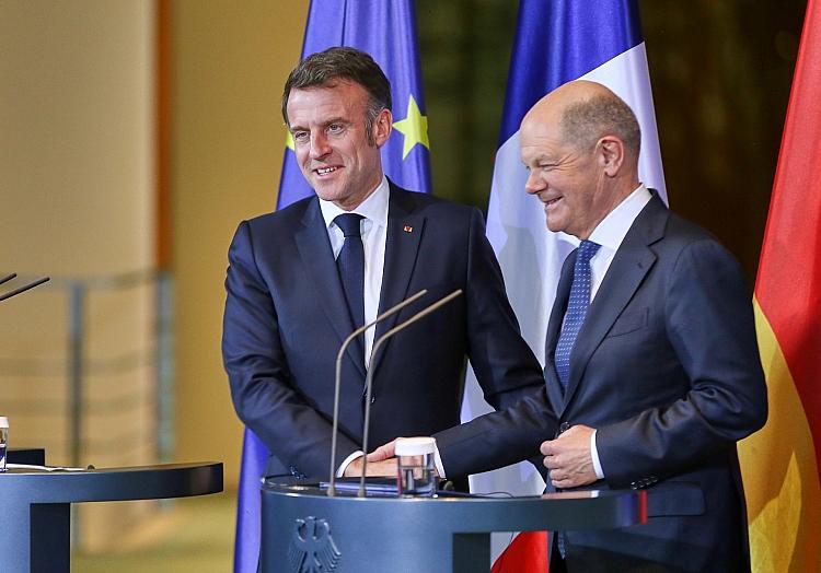 Emmanuel Macron und Olaf Scholz am 18.03.2025, via dts Nachrichtenagentur