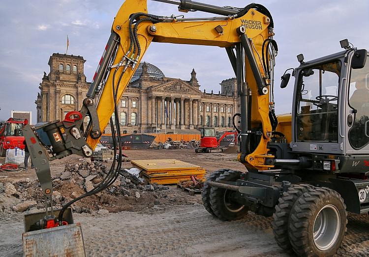 Baustelle vor Deutschem Bundestag am 24.03.2025, via dts Nachrichtenagentur