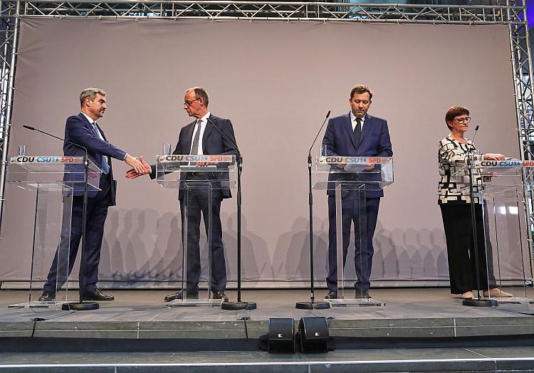 Bekanntgabe Einigung auf Koalition von CDU, CSU und SPD am 09.04.2025, via dts Nachrichtenagentur
