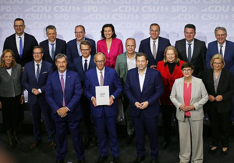 Unterzeichnung Koalitionsvertrag zwischen CDU, CSU und SPD am 05.05.2025, via dts Nachrichtenagentur