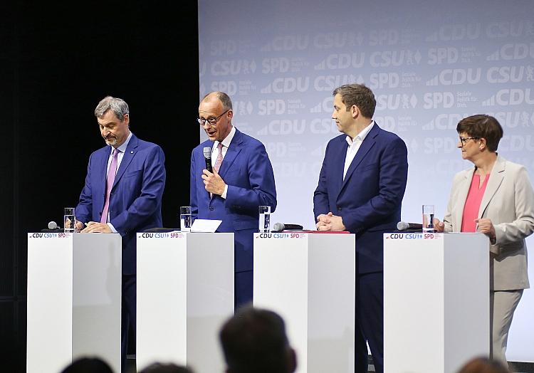 Unterzeichnung Koalitionsvertrag zwischen CDU, CSU und SPD am 05.05.2025, via dts Nachrichtenagentur