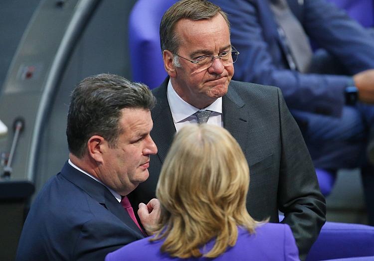 Hubertus Heil, Boris Pistorius, Bärbel Bas am 06.05.2025, via dts Nachrichtenagentur
