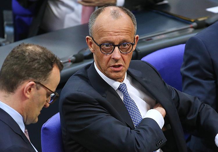 Jens Spahn, Friedrich Merz am 06.05.2025, via dts Nachrichtenagentur